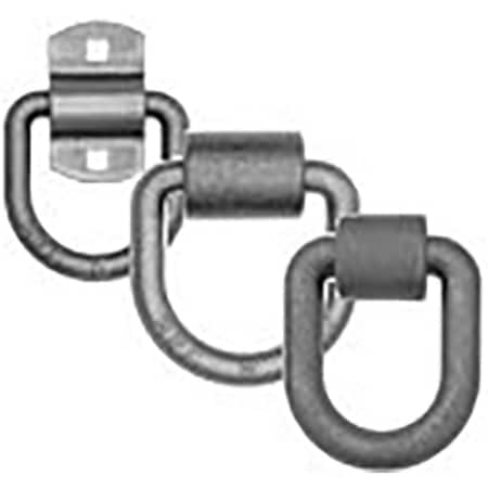 Weld-on 5/8 In. Forged D-Ring W/ Bracket: 6,130 Lbs. Working Load Limit, AISI-1025 Steel